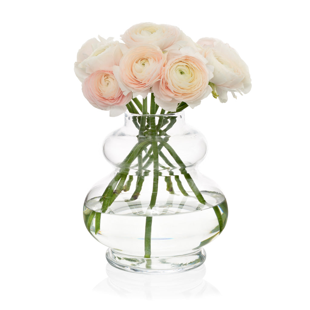 glass vase with flowers