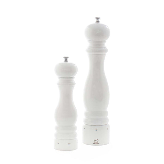 shiny white salt and pepper mill