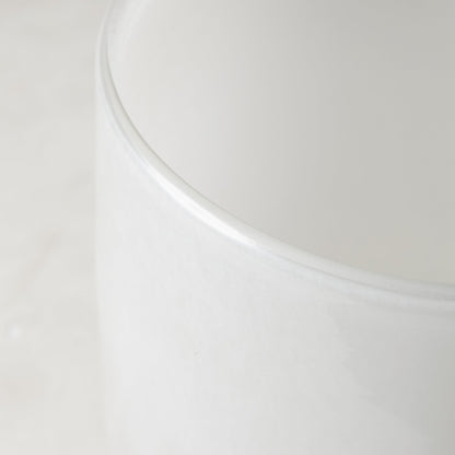 Small White Barrel Vase