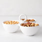 White Ceramic Triple Serve Bowl