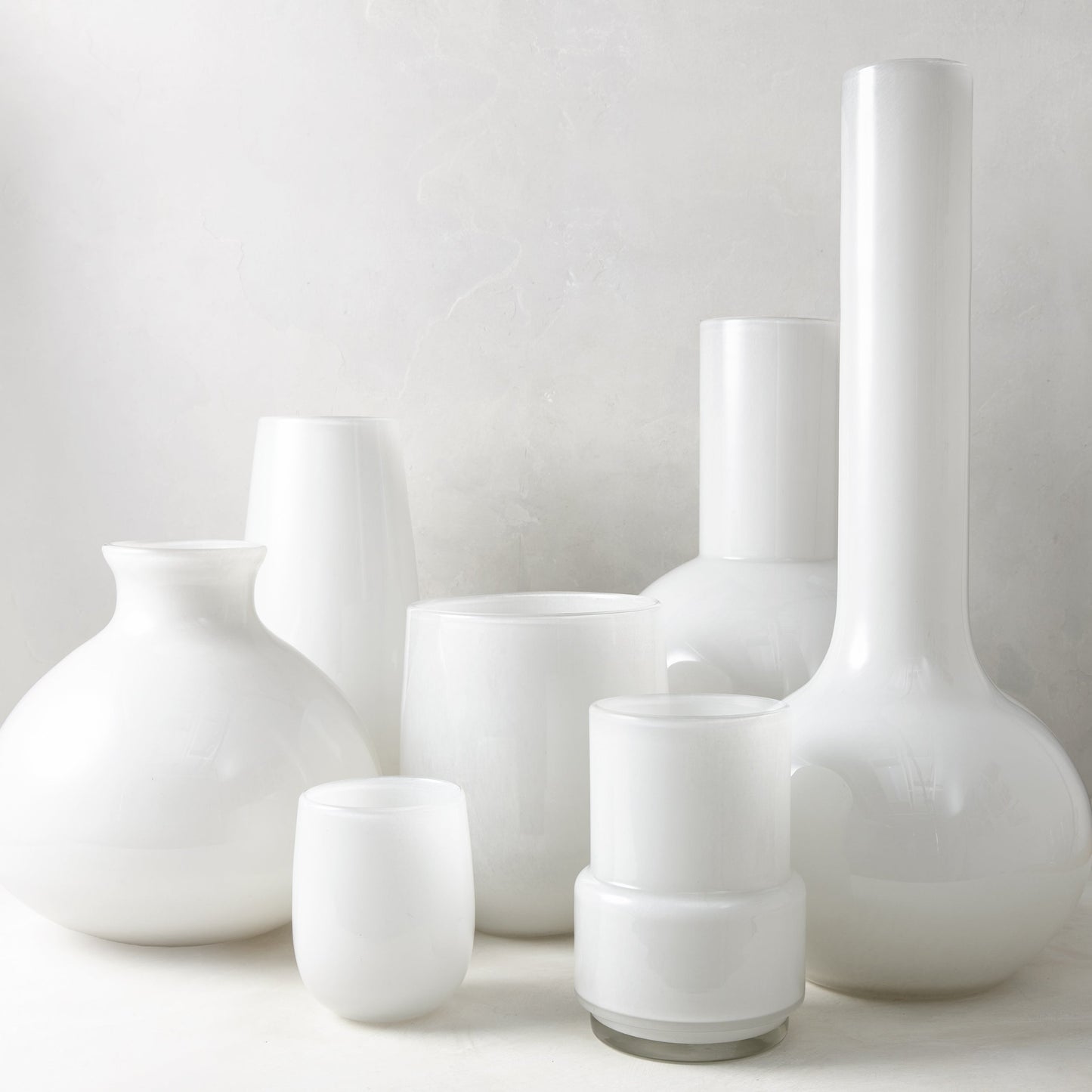 Small White Barrel Vase