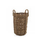 Sandblasted rattan woven wood planter basket