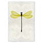 Yellow Damsel Dragonfly handmade paper wall art print 40"x60"