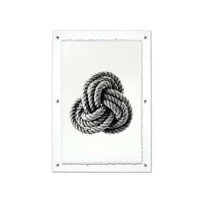 carrick nautical knot framed handmade paper wall art print 20"x30"