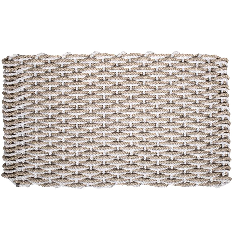 Fog Grey and Sand Rope Doormat
