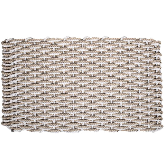 Fog Grey and Sand Rope Doormat