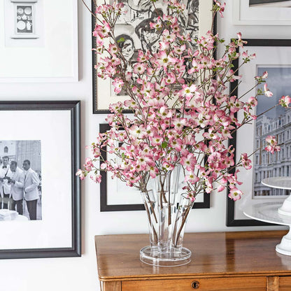 pretty simple vase hand made glass blown 