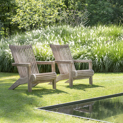 Orso Teak Easy Chair with Footrest