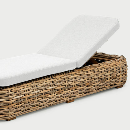 Jones Woven Sun Lounger with White Cushion 