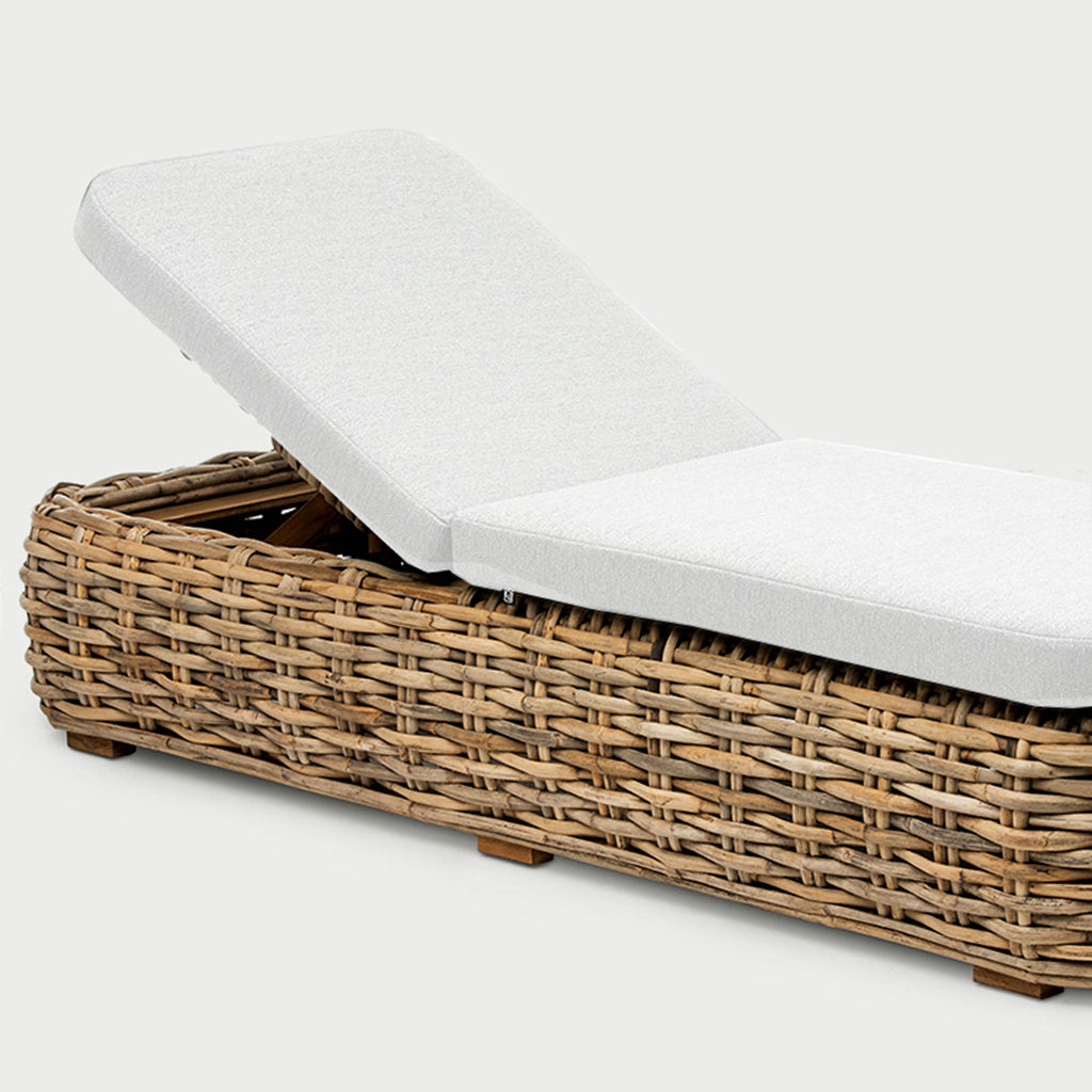 Jones Woven Sun Lounger with White Cushion