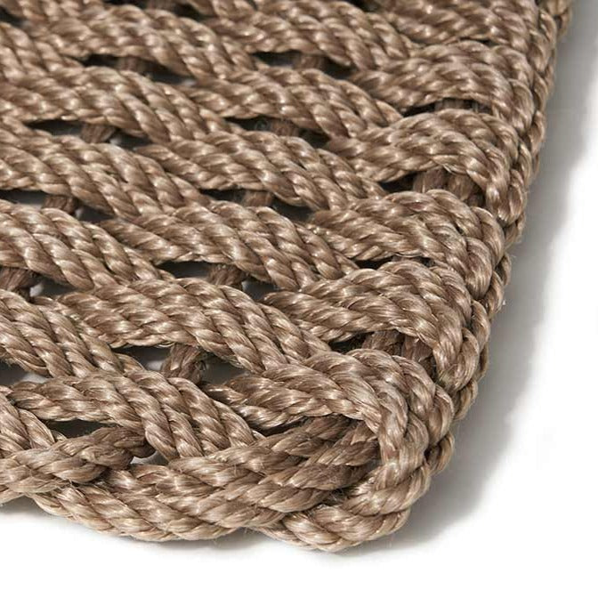 Large Sand Braided Rope Doormat