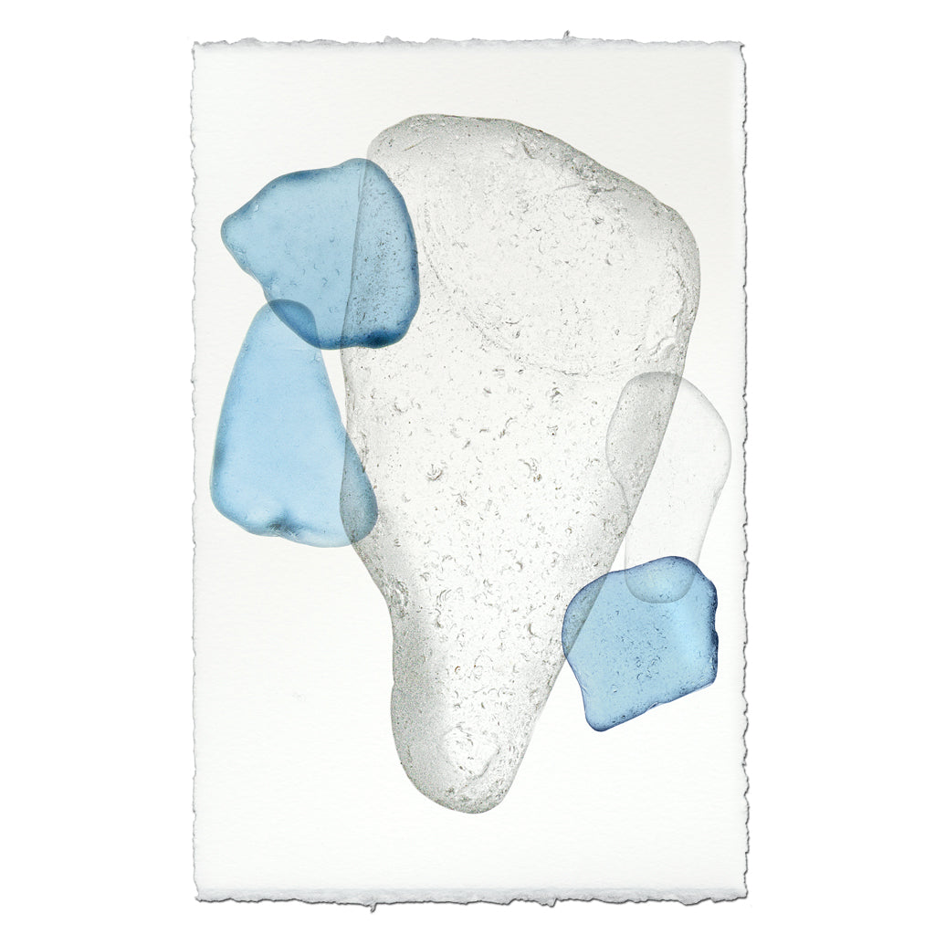 Sea Glass handmade paper wall art print 40"x60"