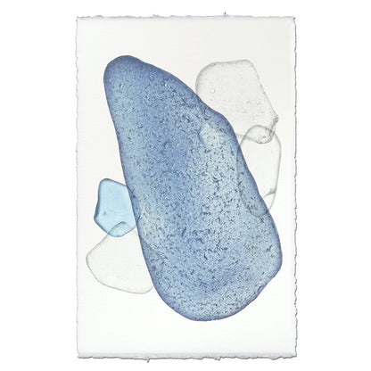 Sea glass handmade paper wall art print 40"x60"