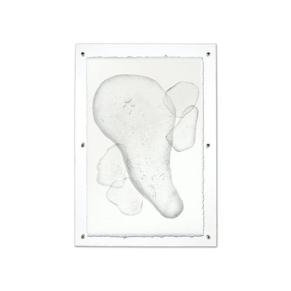 Sea glass framed handmade paper wall art print 20"x30"