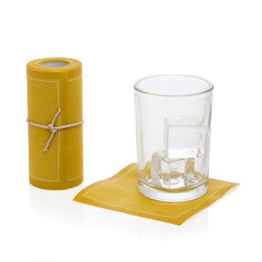 Cocktail Napkin/Coaster- Curry