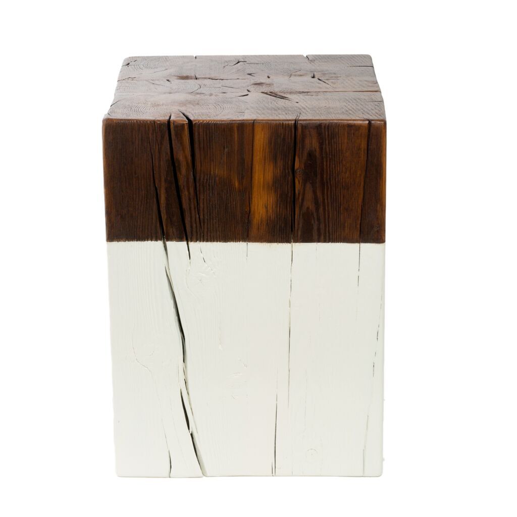 Mod Block Square Stool White