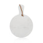 Flat Edge White Round Marble Paddle