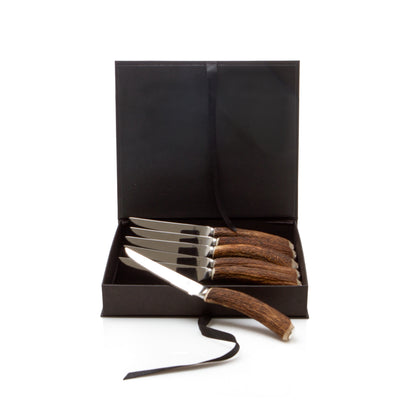 Antler Rustic Steak Knives, Set of 6