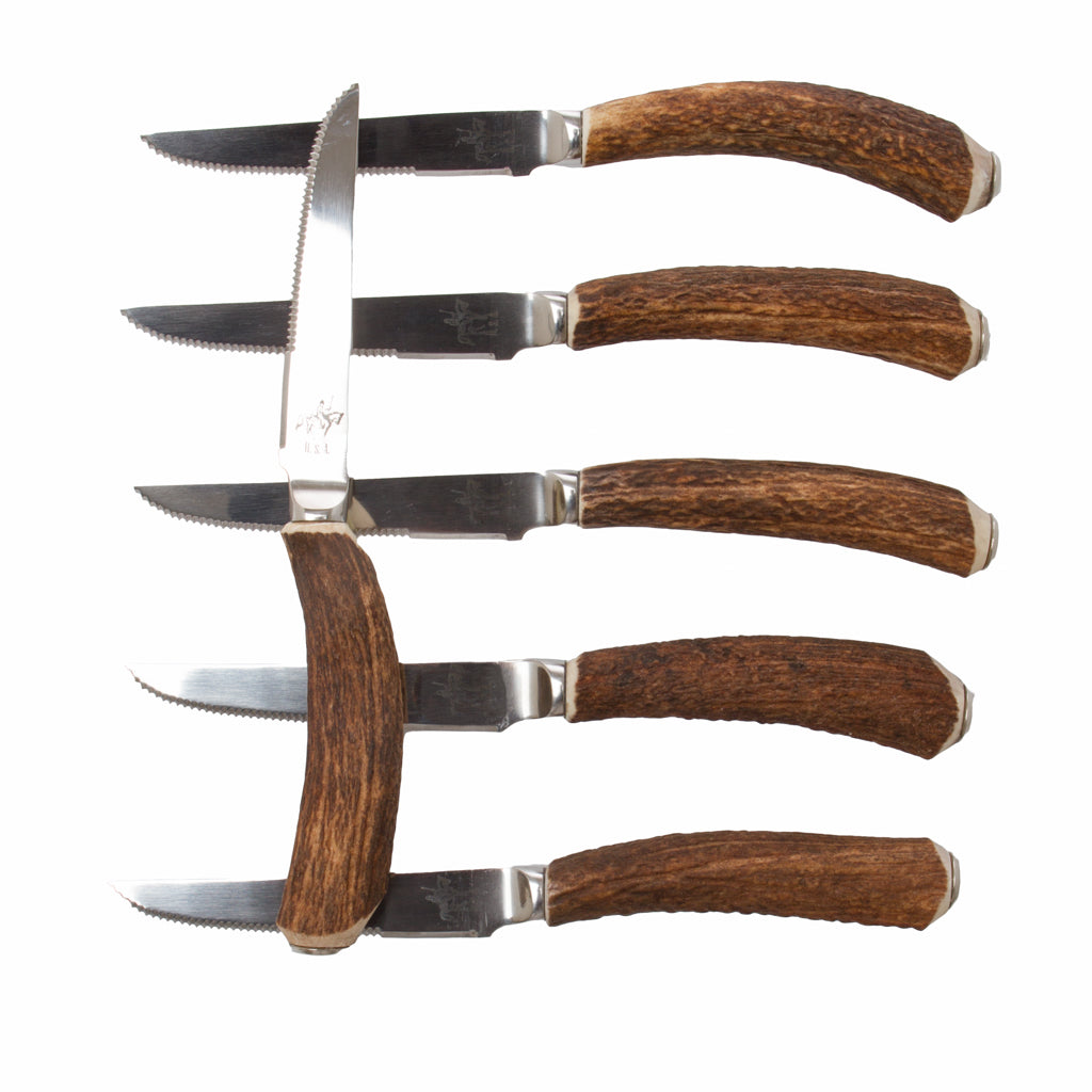 Antler Rustic Steak Knives, Set of 6