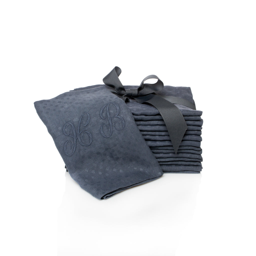 French Monogram Napkins set of 15 "HB"