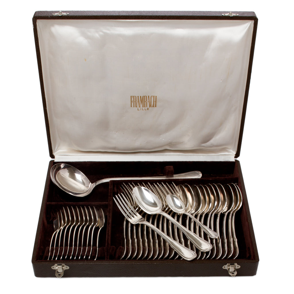 Antique Flatware Box Set of 37