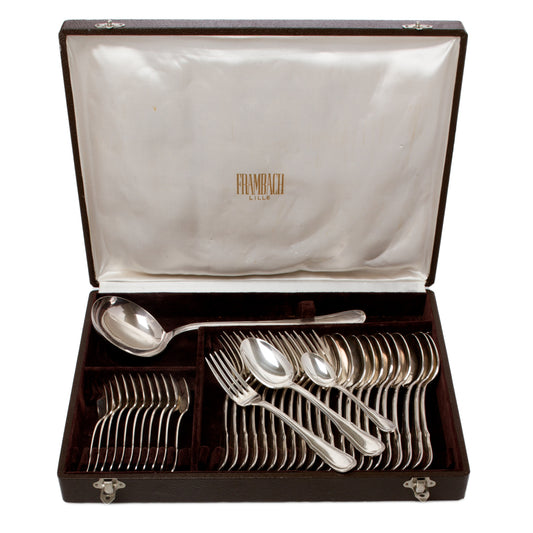 Antique Flatware Box Set of 37
