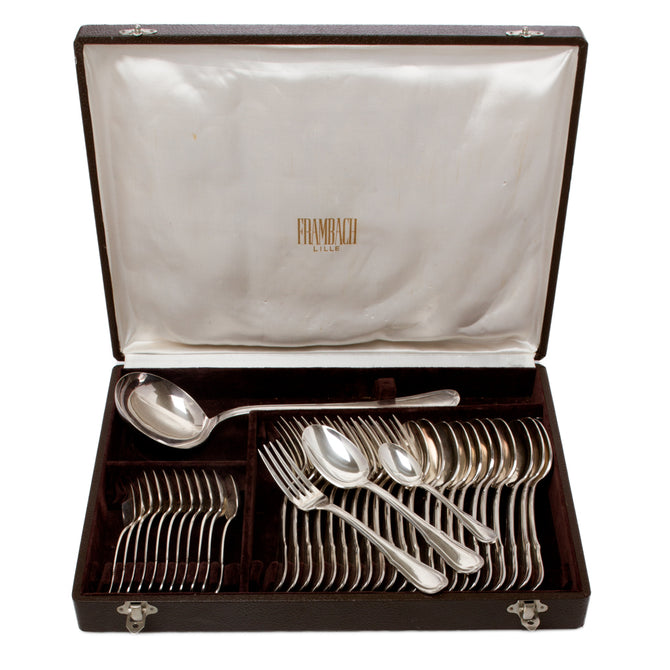 Antique Flatware Box Set of 37