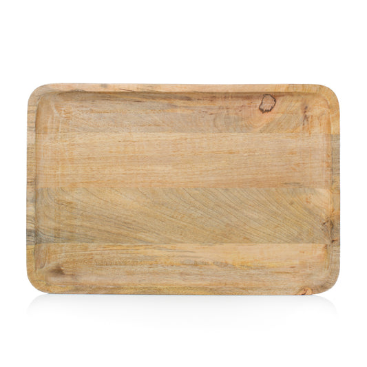 Natural Mango Wood XL Rectangular Tray