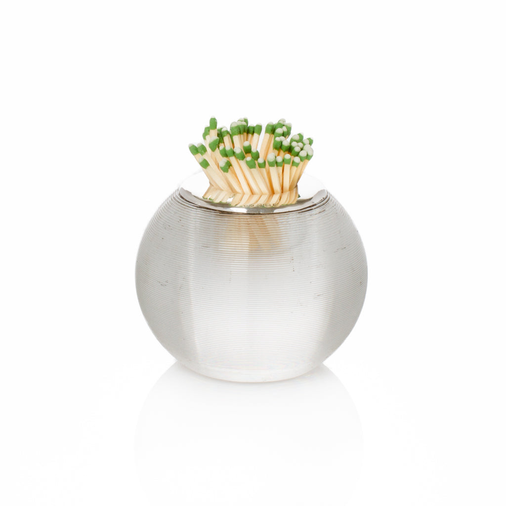 Extra Large Crystal & Silver Match Striker,   c. 1900