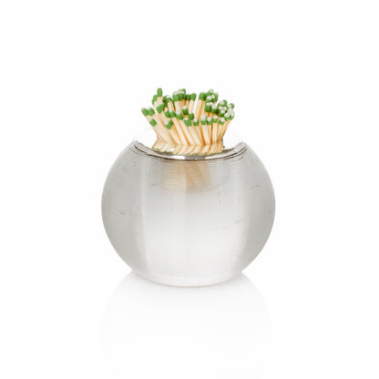 Extra Large Crystal & Silver Match Striker,   c. 1900