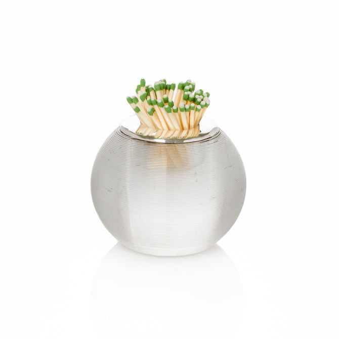 Extra Large Crystal & Silver Match Striker,   c. 1900