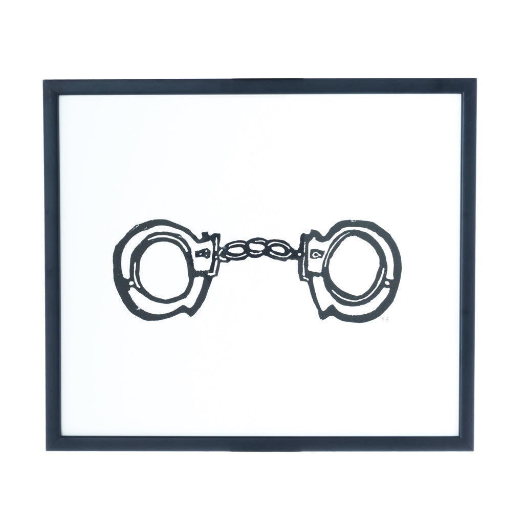 Framed Hugo Guinness Handcuffs Lg