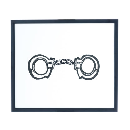 Framed Hugo Guinness Handcuffs Lg