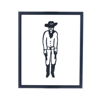 Framed Hugo Guinness Cowboy Med