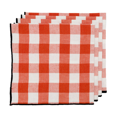 Paris Check Napkin Orange
