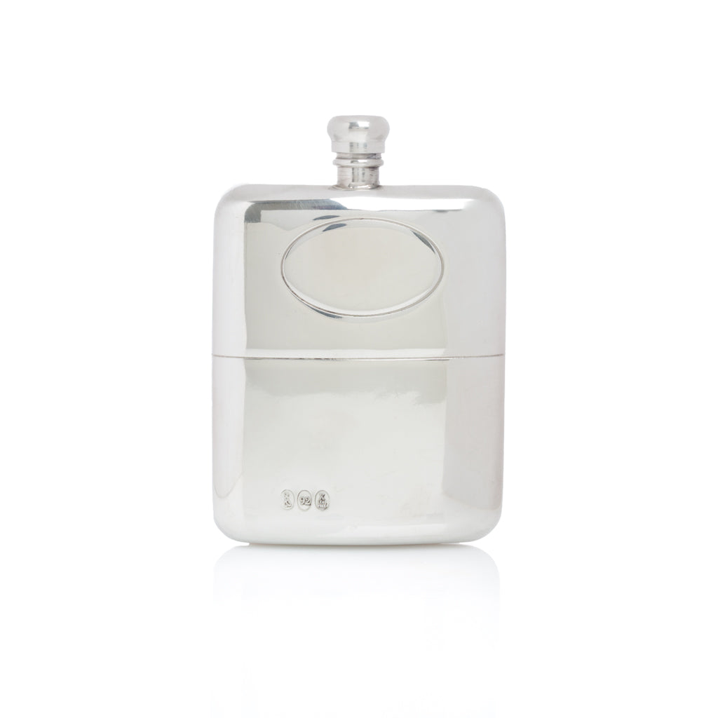 Found Pewter Flask Square