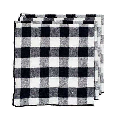 Paris Check Napkin Black