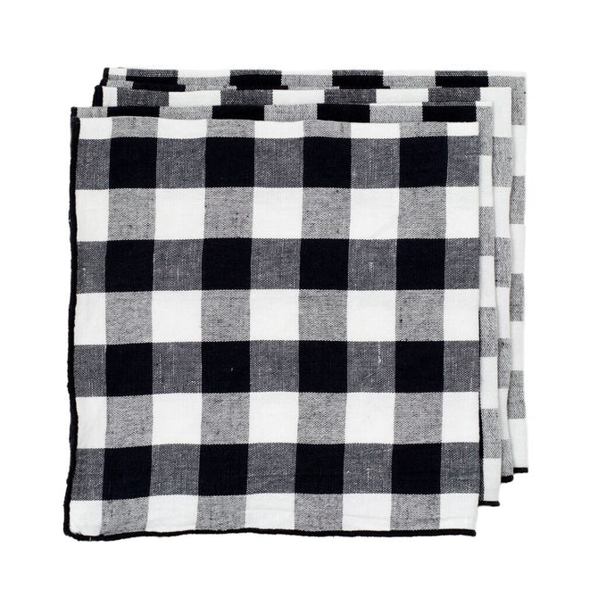 Paris Check Napkin Black