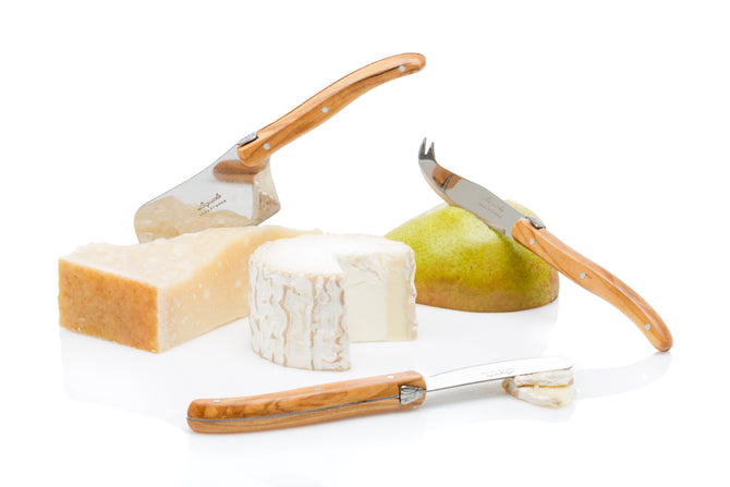 Laguiole Olive Wood Cheese Set