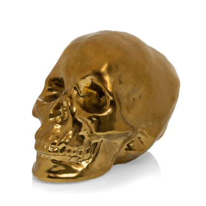 Gold Ceramic Skull
