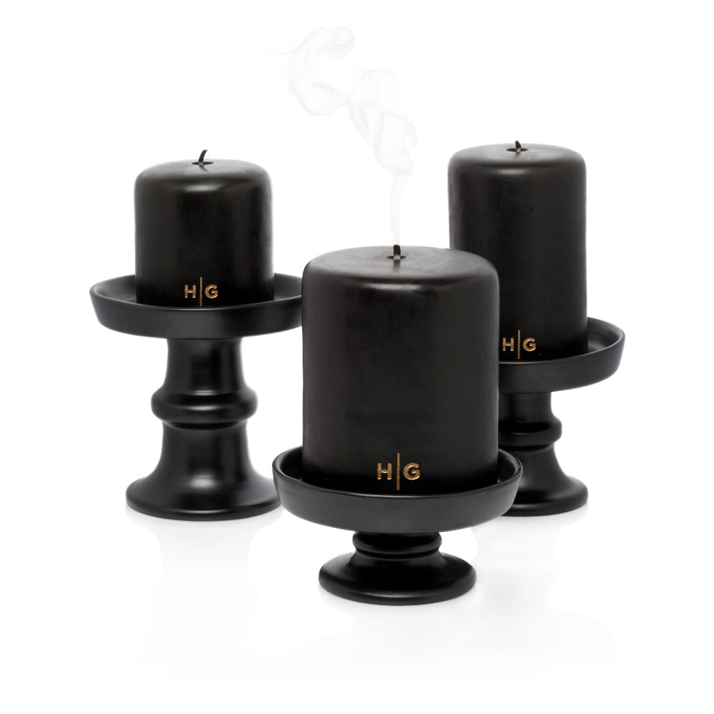 HG Ceramic Candle Stand - Small, Black