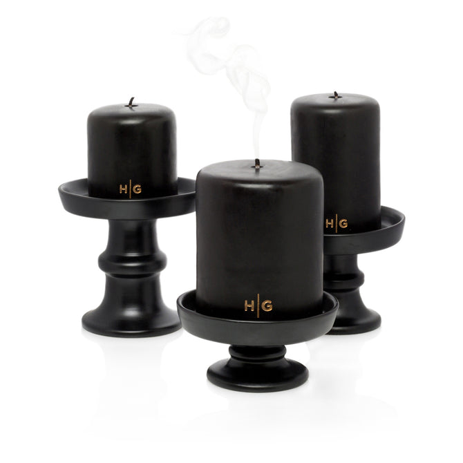 HG Ceramic Candle Stand - Small, Black