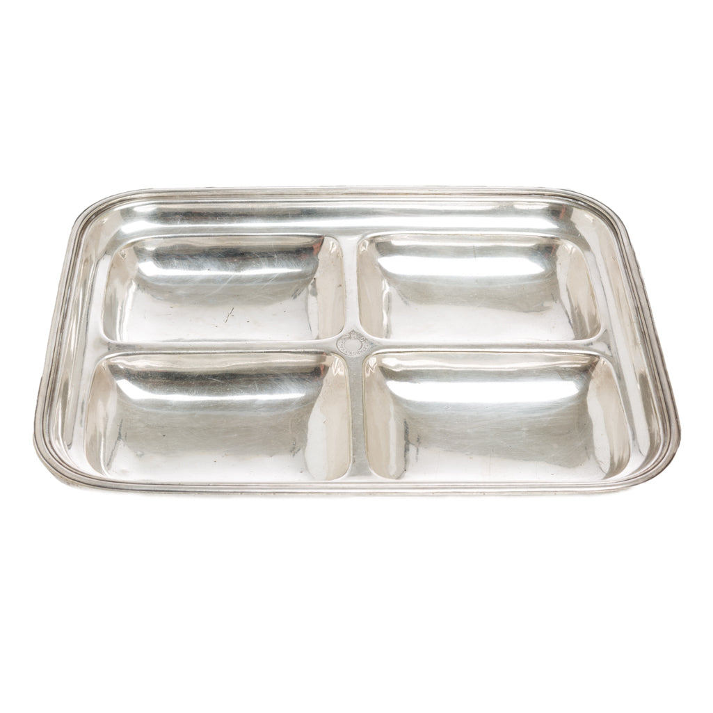 Antique French Silverplate Serving Dish, Medium