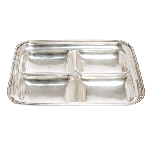 Antique French Silverplate Serving Dish, Medium