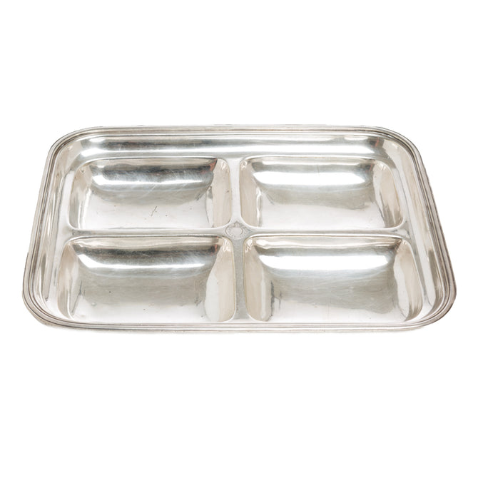 Antique French Silverplate Serving Dish, Medium