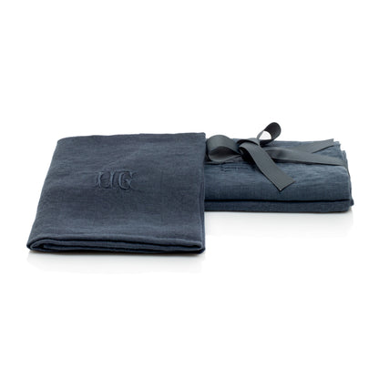 Graphite Grey - Antique French Napkins, Set of 3