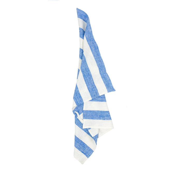 Euro Stripe Hand Towels s/2 Blue