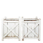 Antique White Wood planter set of 2