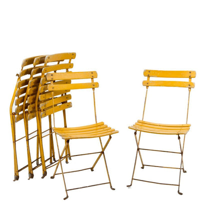 Antique Garden Chairs, Set of 5