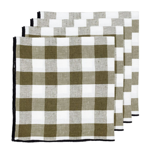 Paris Check Napkin Khaki